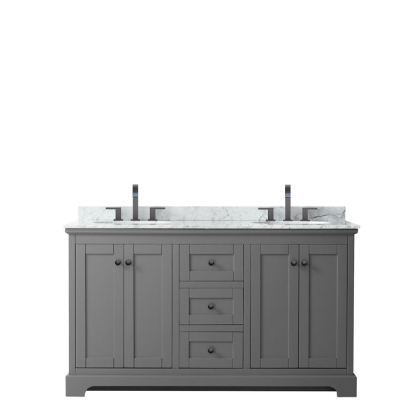 Wyndham Collection Avery 60'' Freestanding Double Bathroom Vanity with